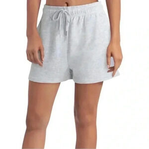 H Halston Studios Gray Jaw String Sweat Shorts Active Size Large NWT